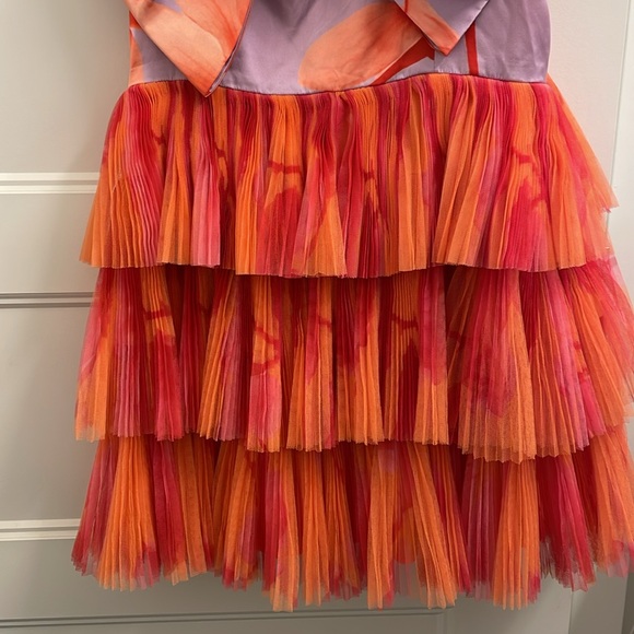 Hutch x Anthropologie Sleeveless Tulle Bow‎ Mini Dress Size 14 - Picture 11 of 16